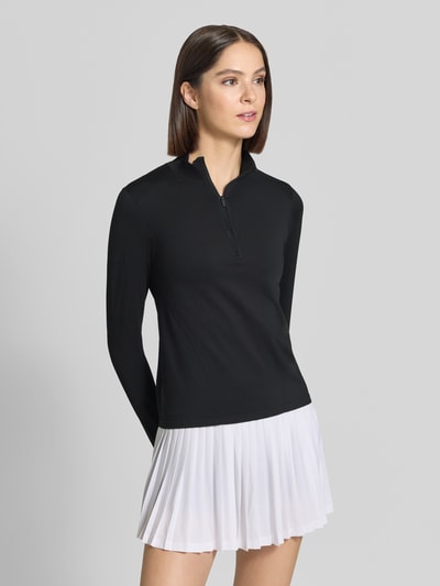 Fabletics Slim Fit Longsleeve mit Troyer-Kragen Modell 'FEATHER' Black 4
