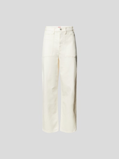 Kenzo Straight Fit Jeans mit Eingrifftaschen Weiss 2
