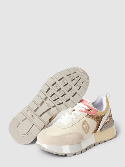 Liu Jo Sneakers met pailletten, model 'AMAZING' Beige - 3