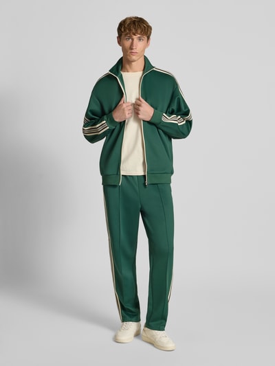 Only & Sons Regular Fit Sweatpants mit Kontraststreifen Modell 'RIBER' Dunkelgruen 1