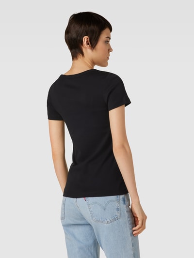 Esprit T-Shirt mit abgerundetem V-Ausschnitt Black 5