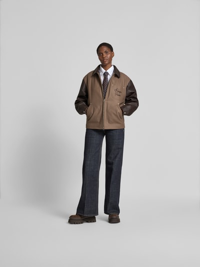 Kenzo Regular Fit Jacke aus Schurwoll-Mix Taupe 1