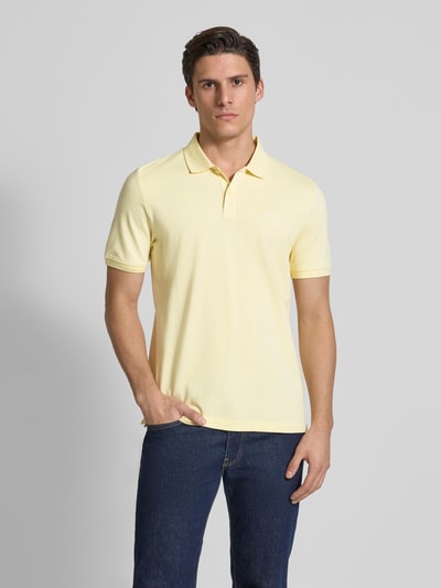 s.Oliver RED LABEL Regular Fit Poloshirt aus Baumwoll-Piqué Hellgelb 4