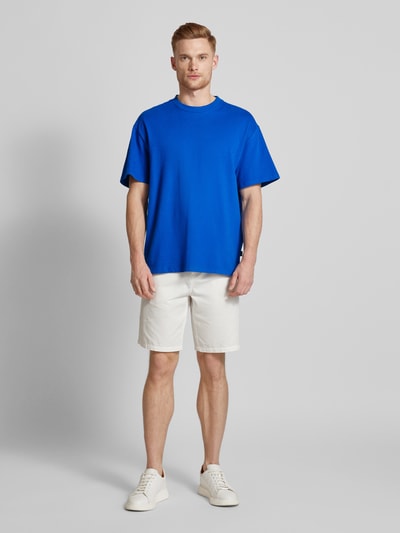 Jack & Jones Premium T-shirt z prążkowanym, okrągłym dekoltem model ‘HARVEY’ Królewski niebieski 1