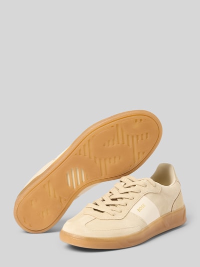 BOSS Low Top Sneaker aus echtem Rindsleder Modell 'BRENTA_TENN' Beige 4