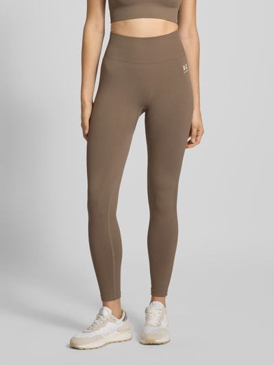P.E Nation Super Skinny Fit Leggings mit Label-Print Modell 'SEAMLESS' Taupe 4