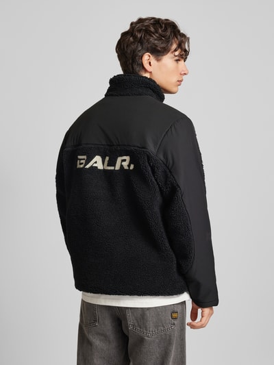 Balr. Regular Fit Fleecepullover mit Label-Stitching Modell 'The Club' Black 5