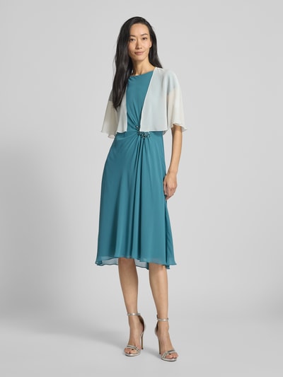 Christian Berg Cocktail Cocktailkleid mit Ziersteinbesatz Smaragd Melange 1