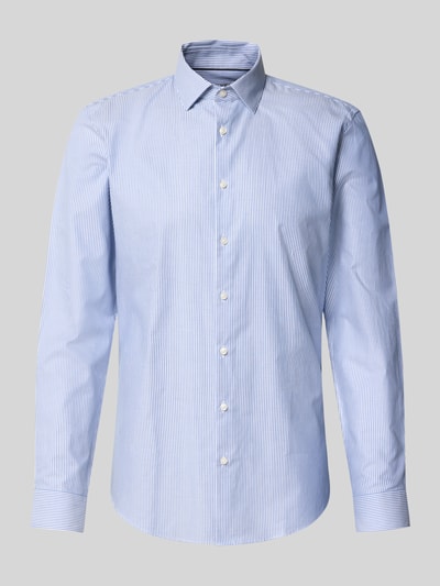 Jake*s Slim fit zakelijk overhemd met knoopsluiting Koningsblauw - 2