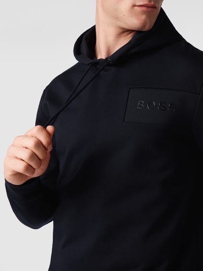 BOSS Hoodie met geborduurd logo Marineblauw - 3