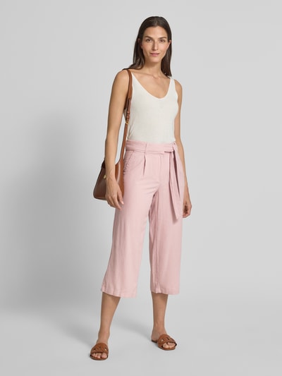 Only Regular Fit Culotte aus Viskose-Leinen-Mix Modell 'CARO' Rosa 1