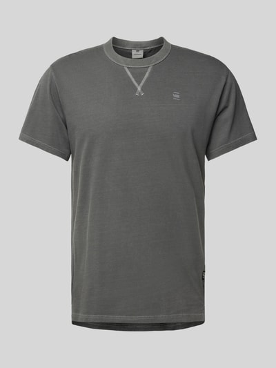 G-Star Raw T-Shirt mit Label-Print Modell 'Nifous' Anthrazit 1