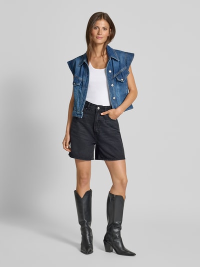 Mustang Top van puur katoen met boothals, model 'Adena' Wit - 1