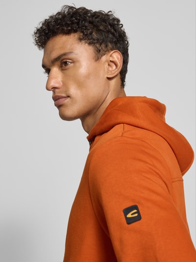 camel active Regular fit sweatjack met capuchon, model 'Tech' Oranje - 3