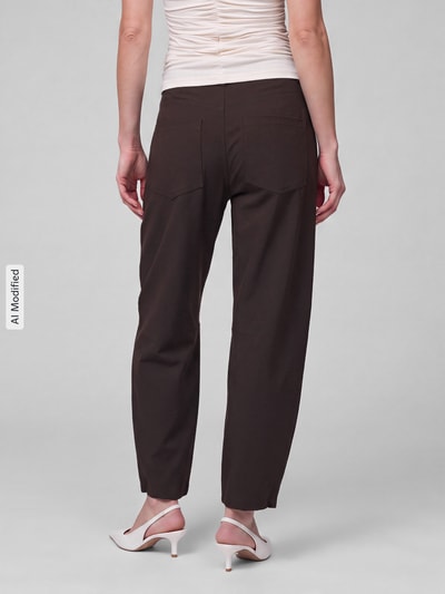 MAC Gerade Hose mit Gürtelschlaufen Modell 'Baggy Smart' Dunkelbraun 5
