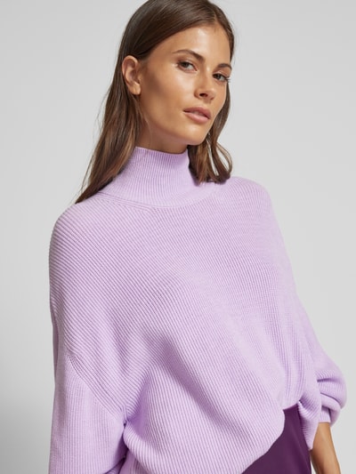 MSCH Copenhagen Gebreide pullover met opstaande kraag, model 'Magnea Rachelle' Lila - 3