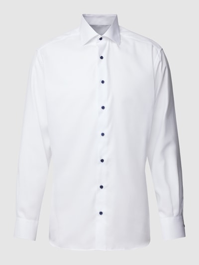 Eterna Modern Fit Business-Hemd mit Allover-Muster Weiss 2