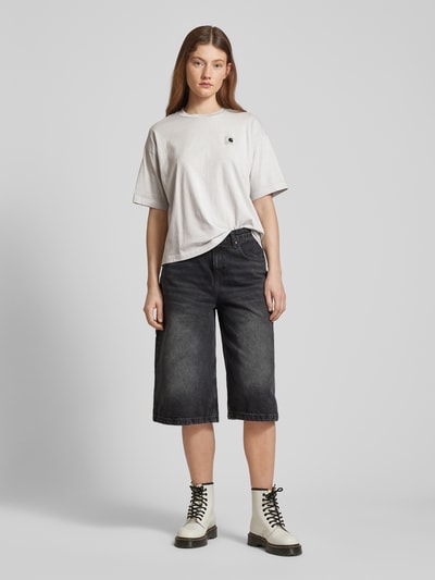 Carhartt Work In Progress Oversized T-shirt met labelpatch, model 'NELSON' Lichtgrijs - 1