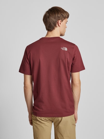 The North Face T-Shirt mit Label-Print Modell 'EASY' Bordeaux 5