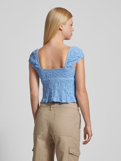 Gina Tricot Top mit Strukturmuster Blau 5