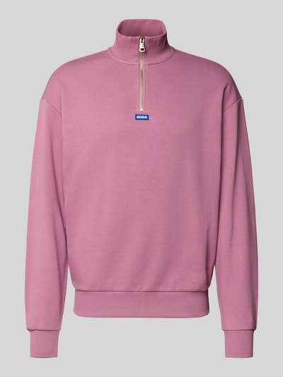 Hugo Blue Regular Fit Sweatshirt aus reiner Baumwolle Modell 'NEELER' Altrosa 2