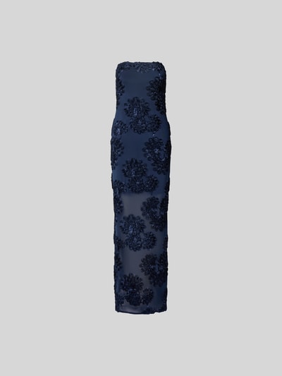 ROTATE Maxikleid mit Rundhalsausschnitt Dunkelblau 2
