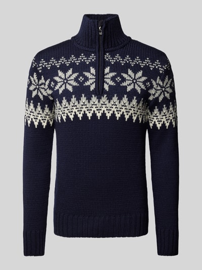 Dale of Norway Gebreide pullover met opstaande kraag Marineblauw - 2