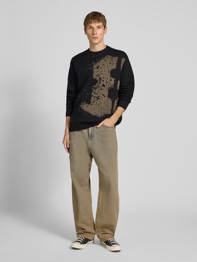 G-Star Raw Strickpullover mit Rundhalsausschnitt Black 1