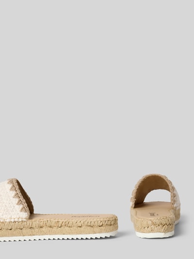 Espadrij Slippers met profielzool, model 'PLAGE CROCHET' Offwhite - 2
