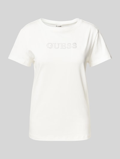 Guess Activewear T-Shirt mit Label-Detail Modell 'BRIANA' Offwhite 2