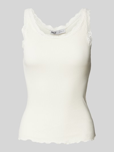 Only Tanktop in Ripp-Optik Offwhite 2