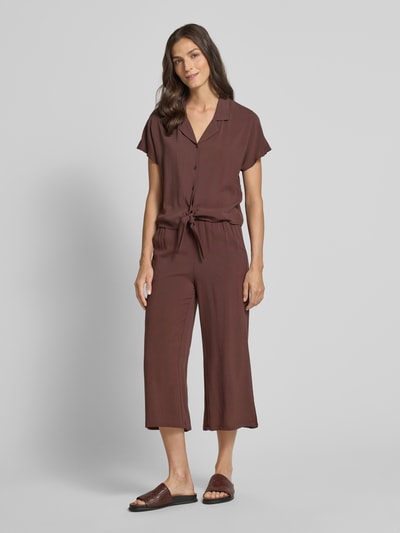 Soyaconcept Culotte aus Viskose mit Bindegürtel Dunkelbraun 1