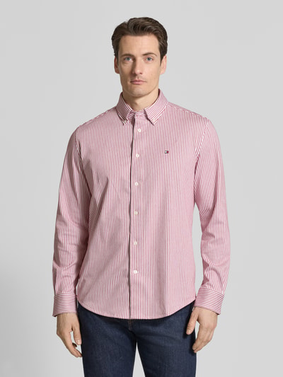 Tommy Hilfiger Regular Fit Freizeithemd aus Baumwoll-Mix Rot 4