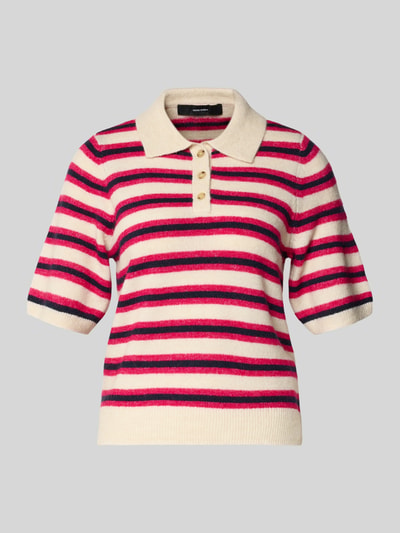 VERO MODA Regular Fit Strickpullover mit Woll-Anteil Modell 'CANNA' Hellrot 2