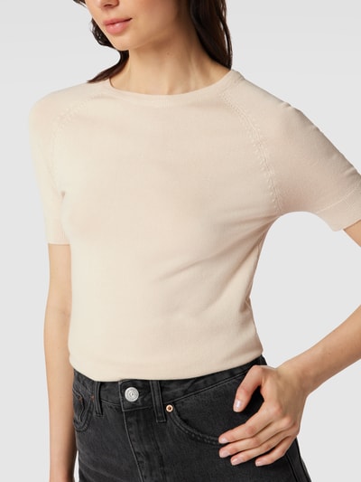 Mango T-Shirt in Strick-Optik Modell 'TOP ALMA' Sand 3