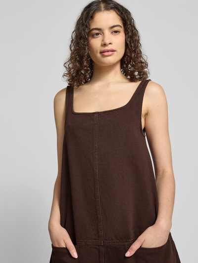 Marc O'Polo DENIM A-Linien Freizeitkleid aus Baumwolll-Lyocell-Mix Dunkelbraun 3