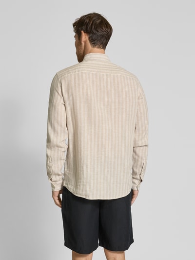 Casual Friday Koszula casualowa z listwą guzikową model ‘DALLAS’ Szarobrązowy 5