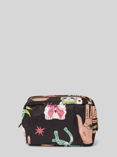 WOUF Make-uptasje met labelpatch, model 'Fortuna' Zwart - 2