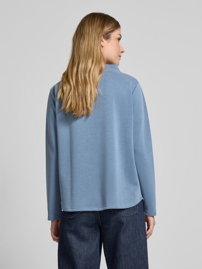 More & More Sweatshirt met opstaande kraag Rookblauw - 5