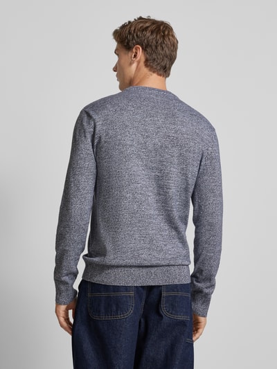 Tom Tailor Denim Strickpullover mit Rundhalsausschnitt Dunkelblau 5