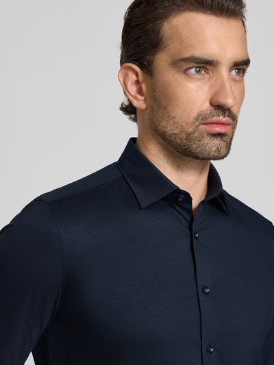 OLYMP No. Six Super slim zakelijk overhemd met kentkraag Marineblauw - 3