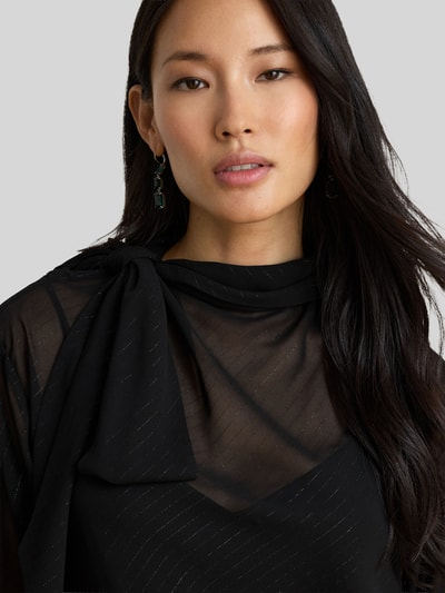 Lauren Ralph Lauren Loose Fit Langarmbluse mit Schimmernde Details Black 4
