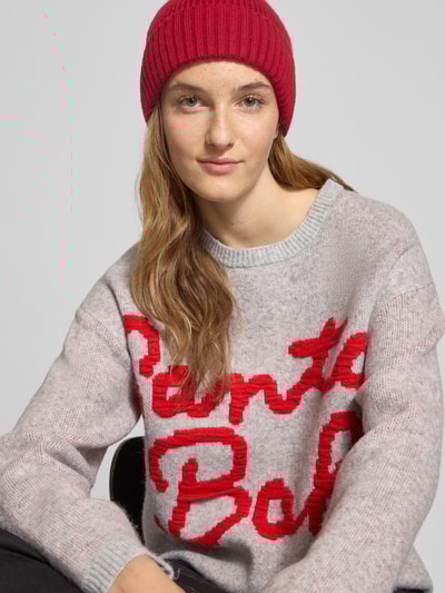 Only Regular fit kersttrui met opschrift, model 'XMAS SANTA' Lichtgrijs - 3