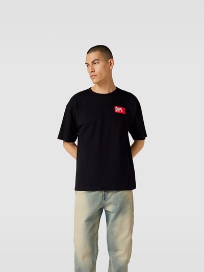 Diesel T-Shirt aus reiner Baumwolle Schwarz 4