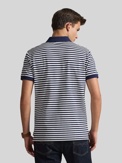 Polo Ralph Lauren Slim Fit Poloshirt aus reiner Baumwolle Modell 'YD MESH STRIPE POLO' Marine 5