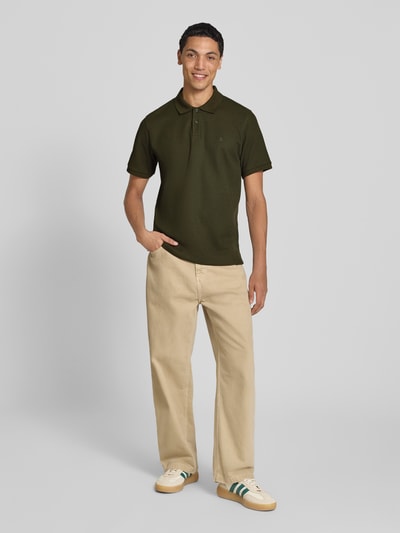 JACK & JONES koszulka polo o kroju slim fit z wyhaftowanym logo model 'AUSTIN' Średniobrązowy 1