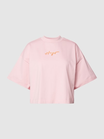 HUGO Kort T-shirt met logoprint Roze - 2