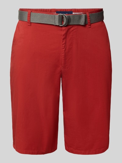 Christian Berg Men Bermuda met Franse steekzakken Rood - 2