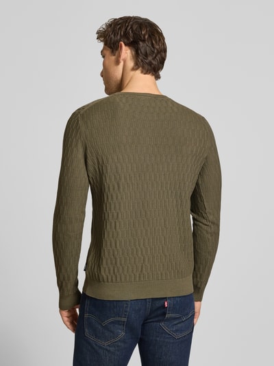 JOOP! COLLECTION Regular fit pullover van katoen model '10Dapher' Olijfgroen - 5