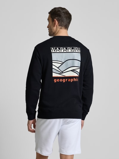 Napapijri Sweatshirt mit Label-Print Modell 'SOVANA' Black 5